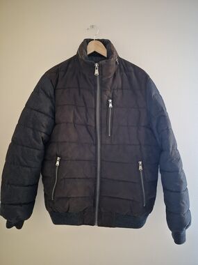 Perry Ellis Black Quilted Puffer Jacket